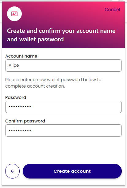 create account