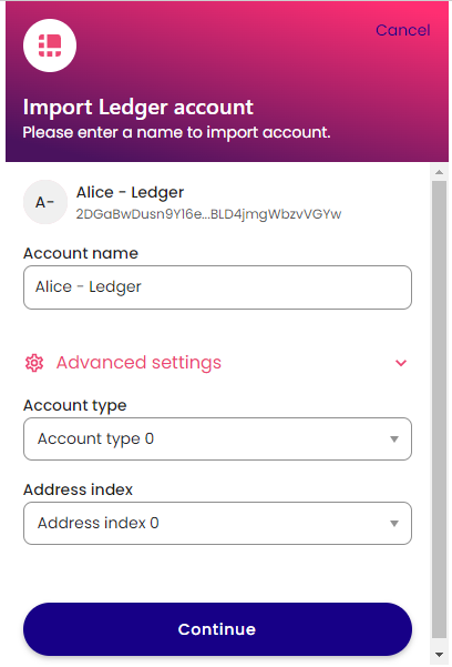 Import Ledger Account